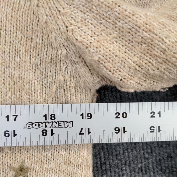 Christopher & Banks Hand Embroidered Sweater Womens Size M Tan Wool Blend - Picture 6 of 12